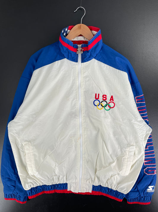 90’s STARTER x OLYMPIC WRESTLING USA TEAM Size XL Nylon Jacket / F7764N