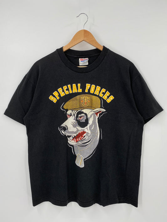 90’s SPECIAL FORCES Approx. Size L Vintage T-Shirts / F292T