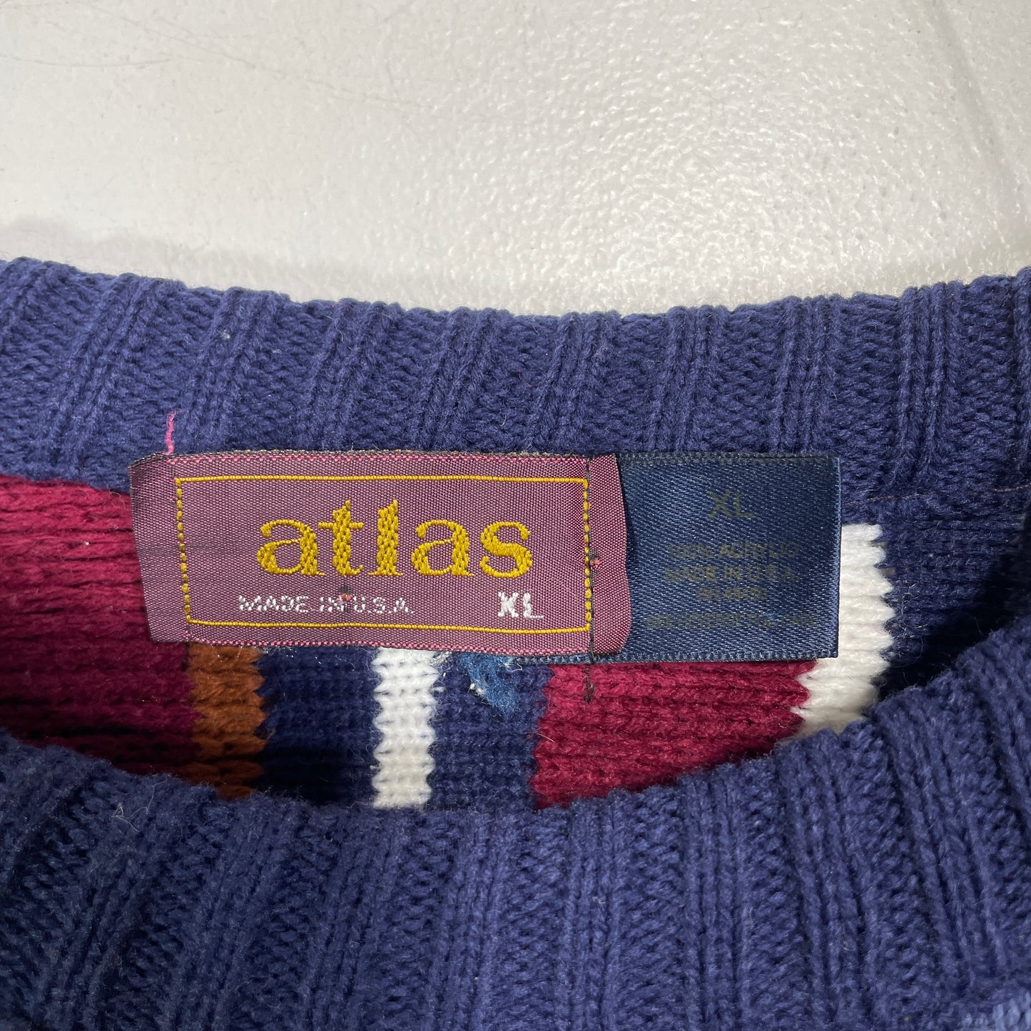 (XL) Vintage ALTAS Acrylic Knit Sweater / A1471K