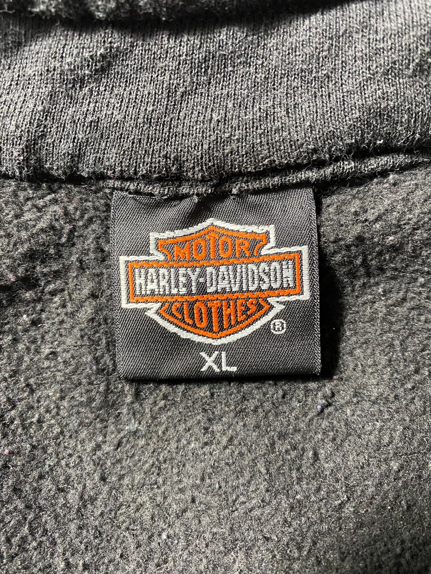 1991 HARLEY DAVIDSON Made in USA Size XL Vintage Half-zip Sweat Shirt / G1949S