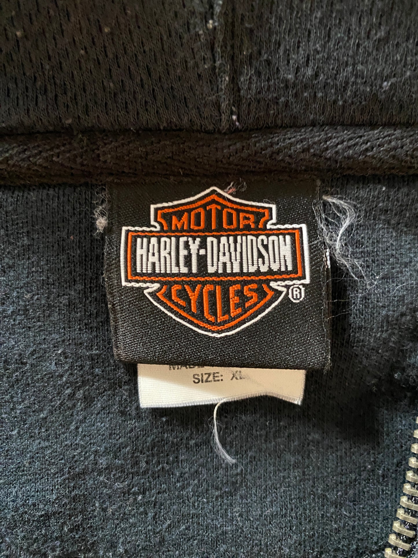 Vintage HARLEY DAVIDSON Size XL Zip-up Sweat-shirt / G1684S
