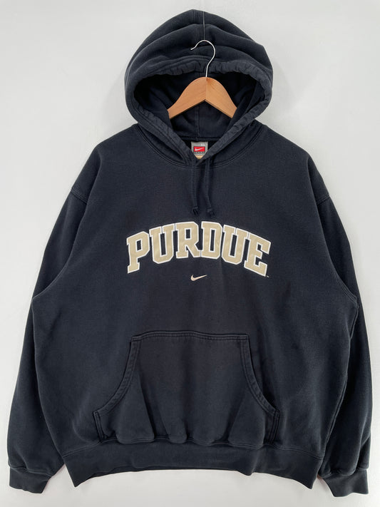 00' NIKE x PURDUE Size XL Vintage College Hoodie Sweat-Shirt / F7574S