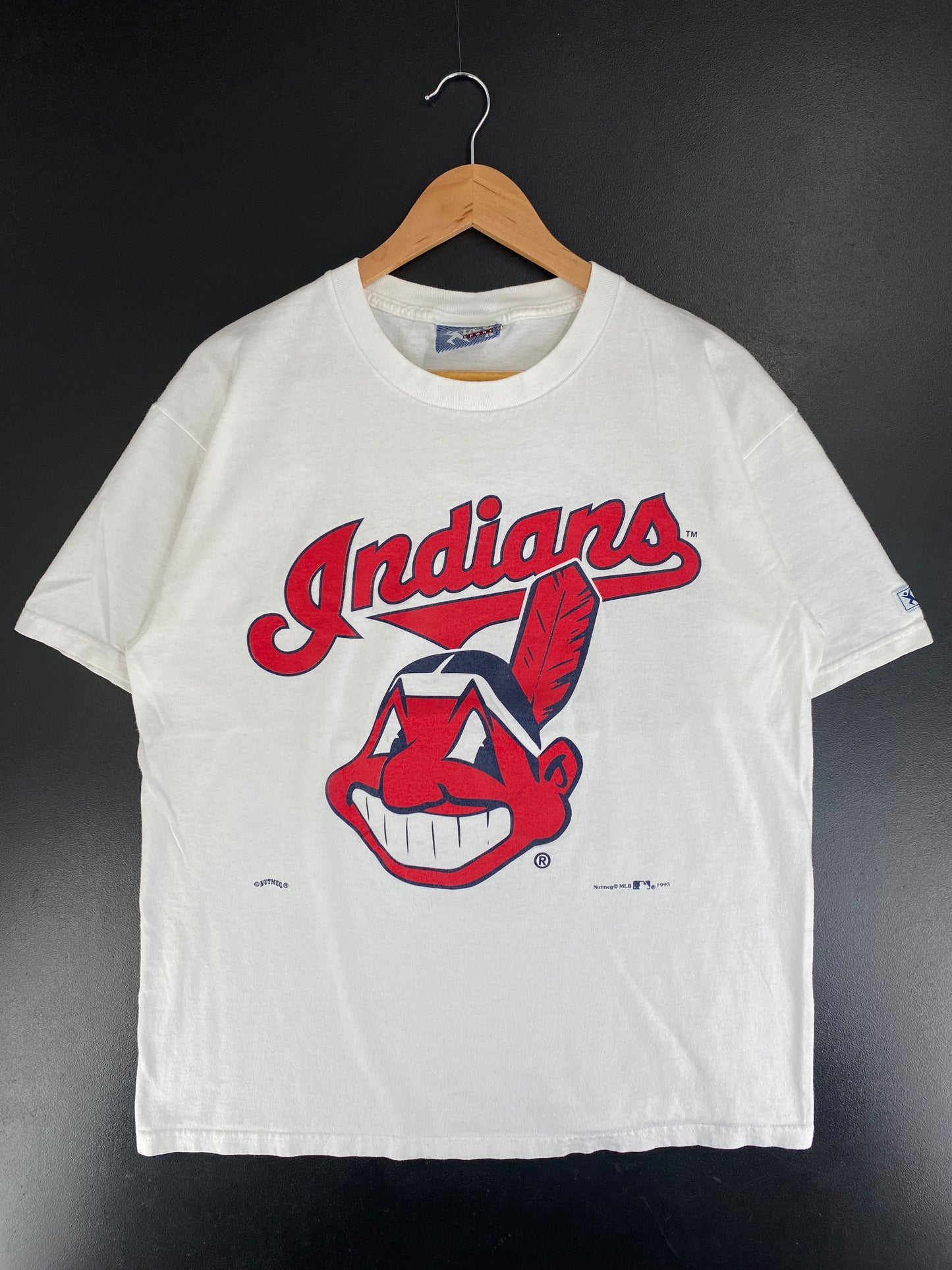 1995 CLEVELAND GUARDANS Made in USA Size L Vintage MLB T-shirt / G3298T