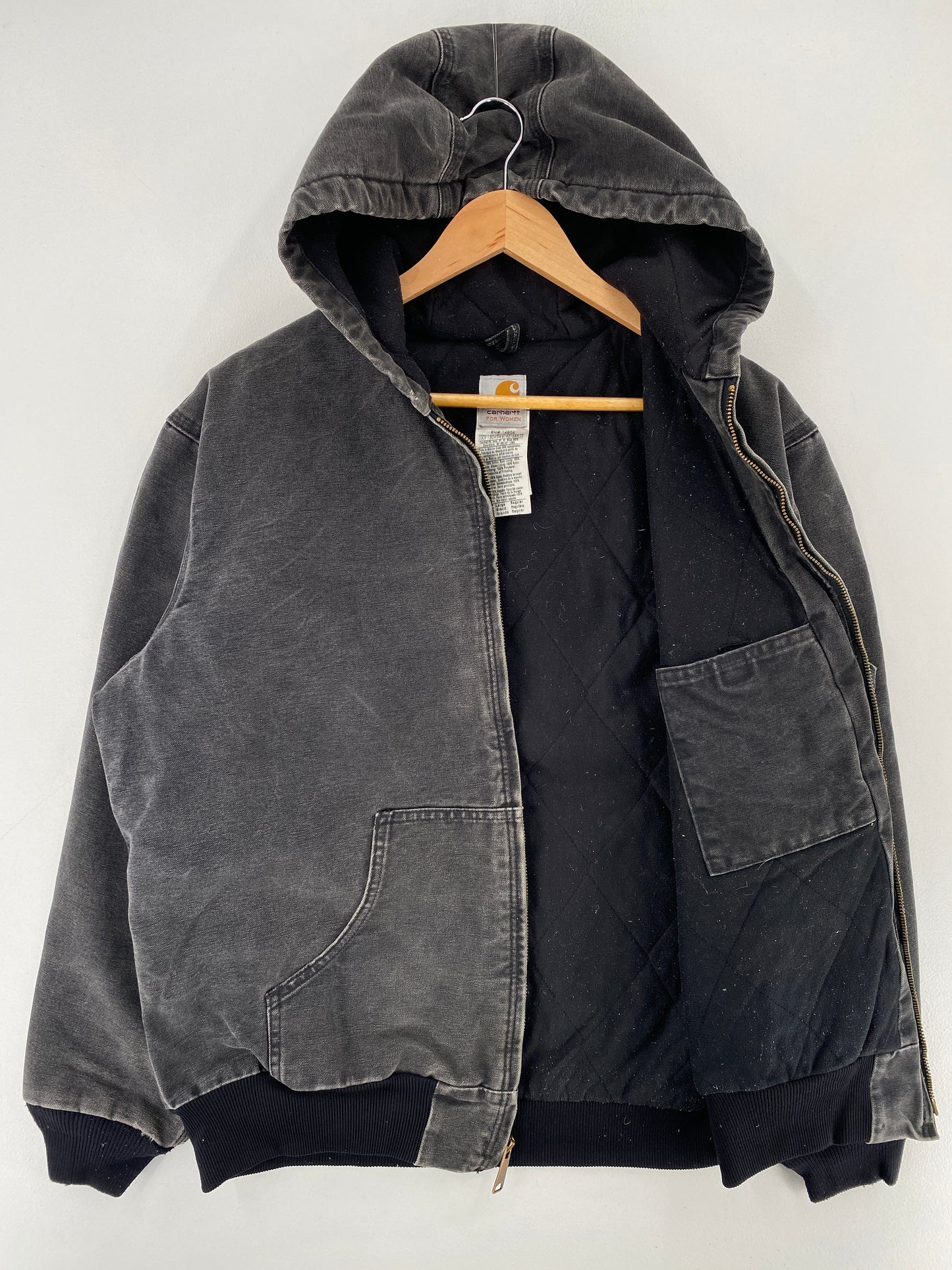 Vintage CARHARTT Size Ladies L Duck Hoodie Jacket / F8746J