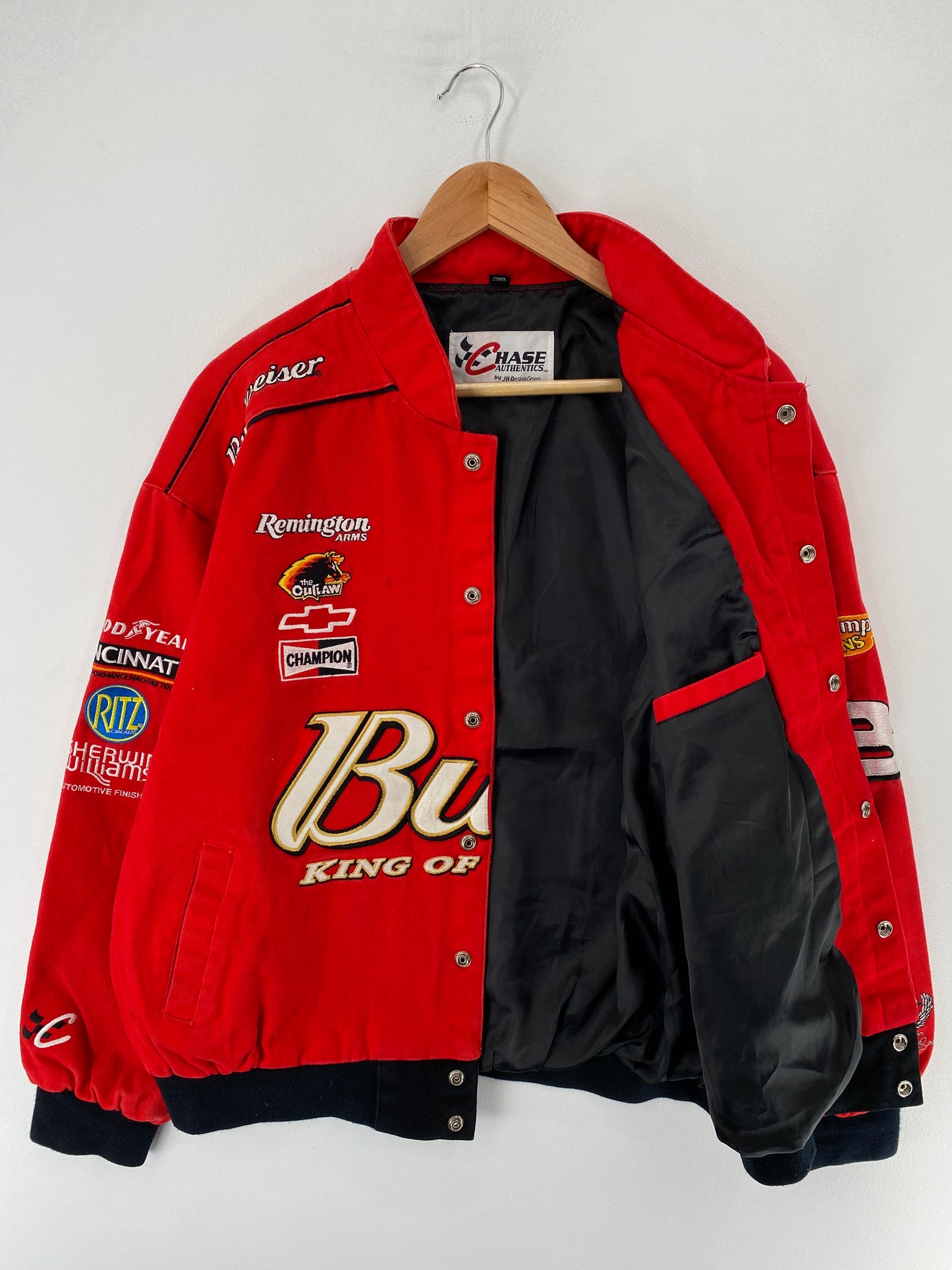 Vintage NASCAR BUDWEISER X DALE EARNHARDT JR Size XL Racing Jacket / F3677J