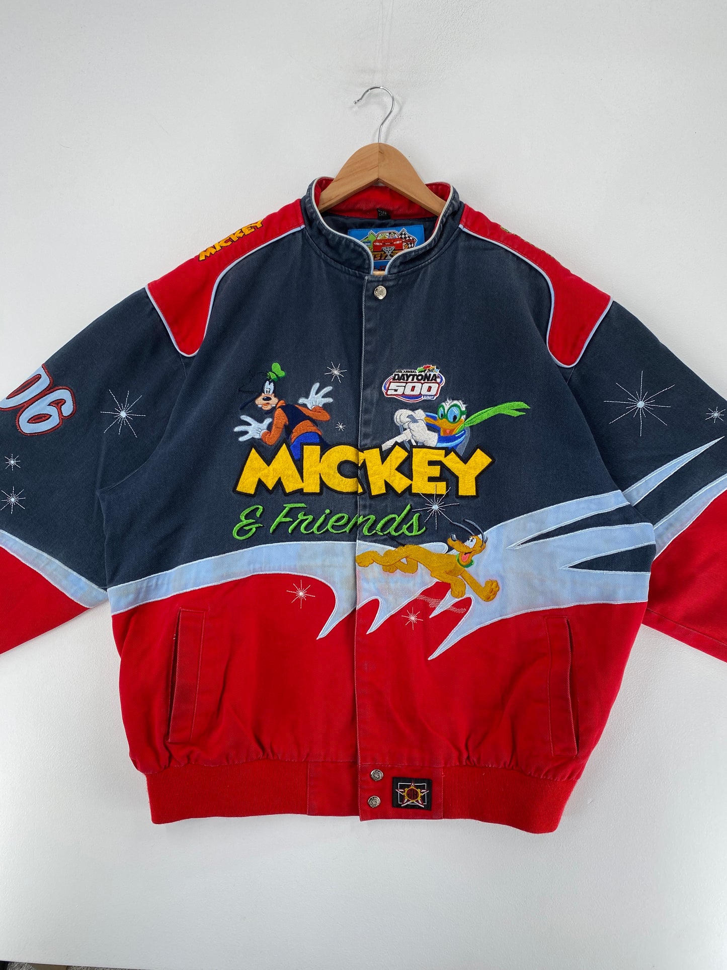 Vintage DISNEY Size XL Racing Denim Jacket / F4517J