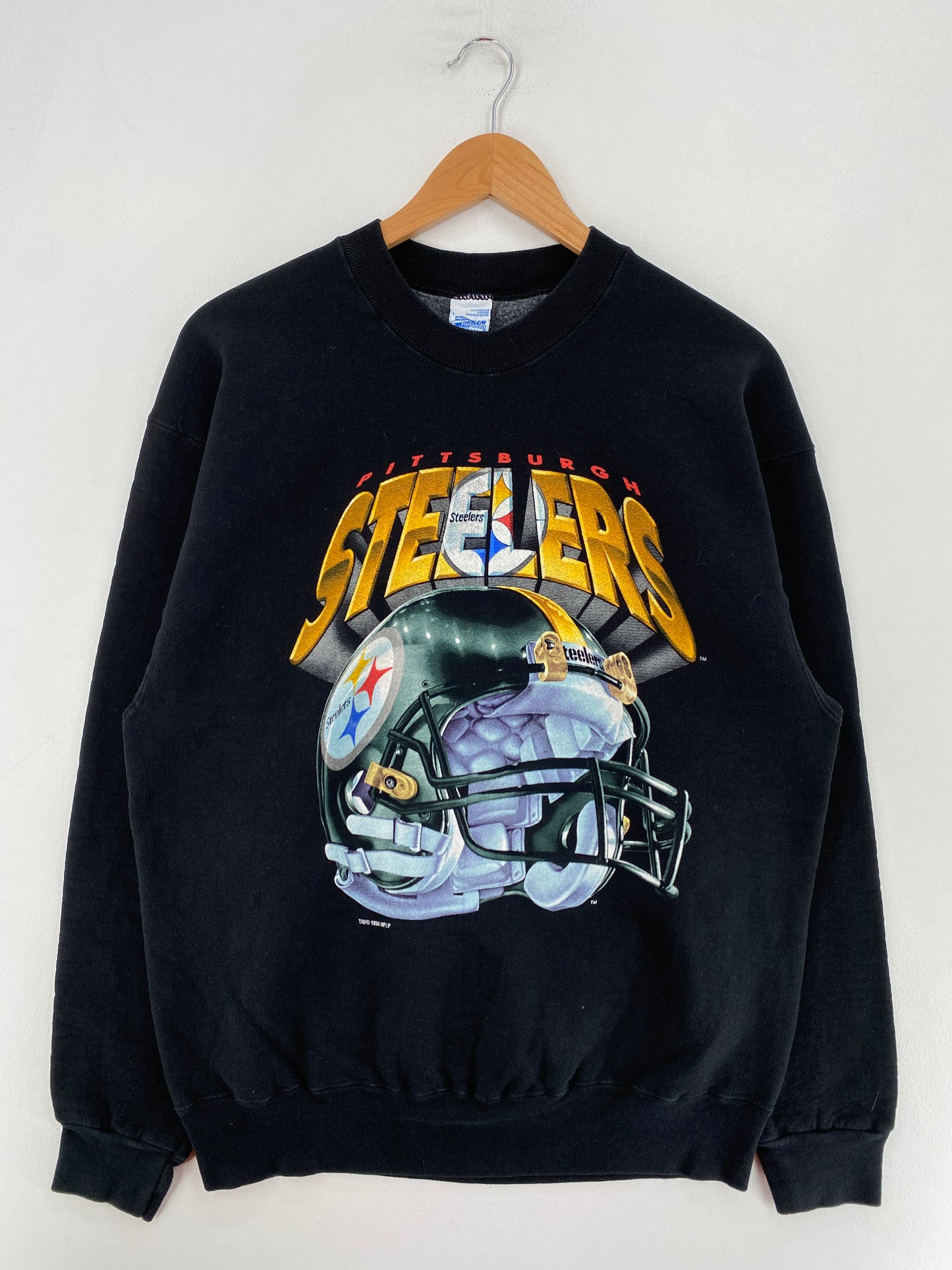 1994 SALEM x PITTSBURGH STEELERS Made in USA Size L Vintage NFL Sweat-Shirt / F9159S