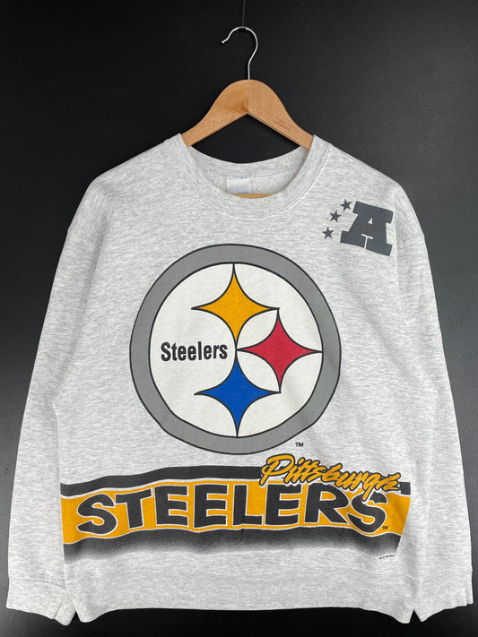 1994 SALEM x PITTSBURGH STEELERS Made in USA Size L Vintage NFL Sweat-shirt / F2048S