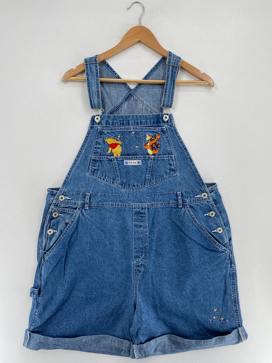Vintage DISNEY POOH Size 18W Denim Overall Shorts / G3206P