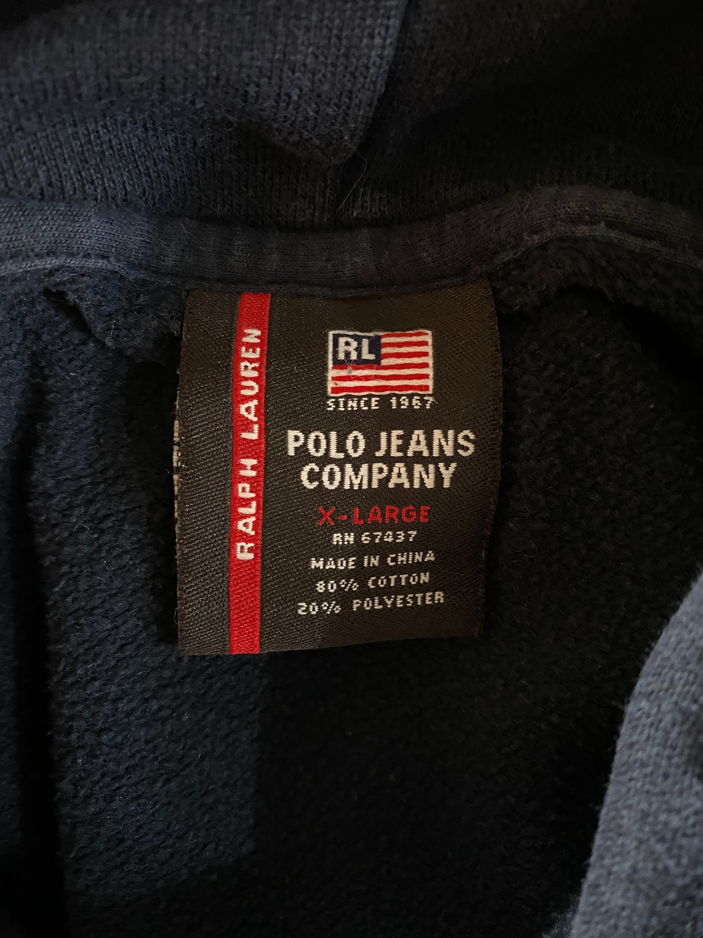 Vintage POLO JEANS Size XL Hoodie Sweat-shirt / G1623S