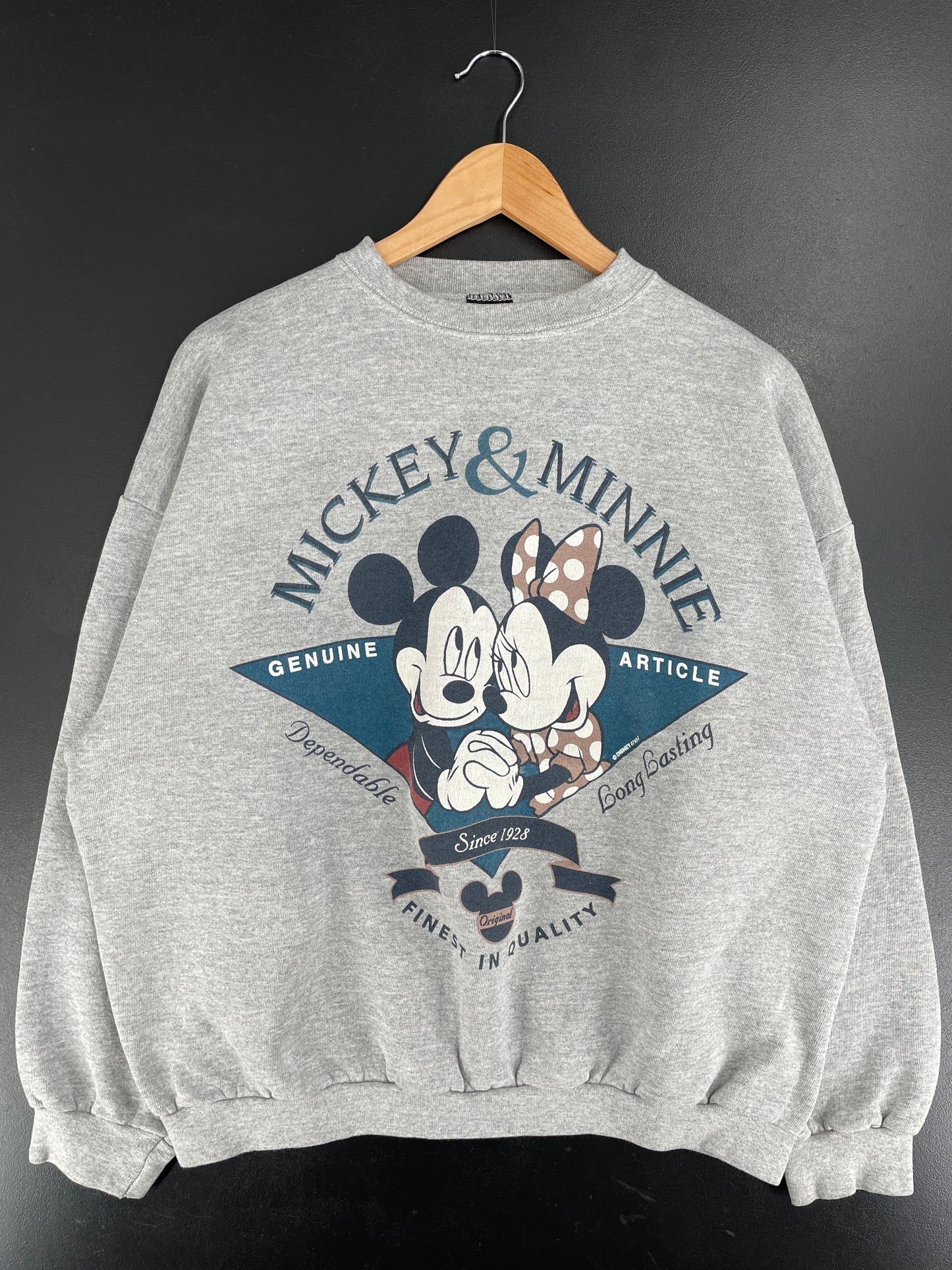 90's DISNEY MICHEY & MINNIE Made in USA Size XL Vintage Sweat-Shirt / F3770S