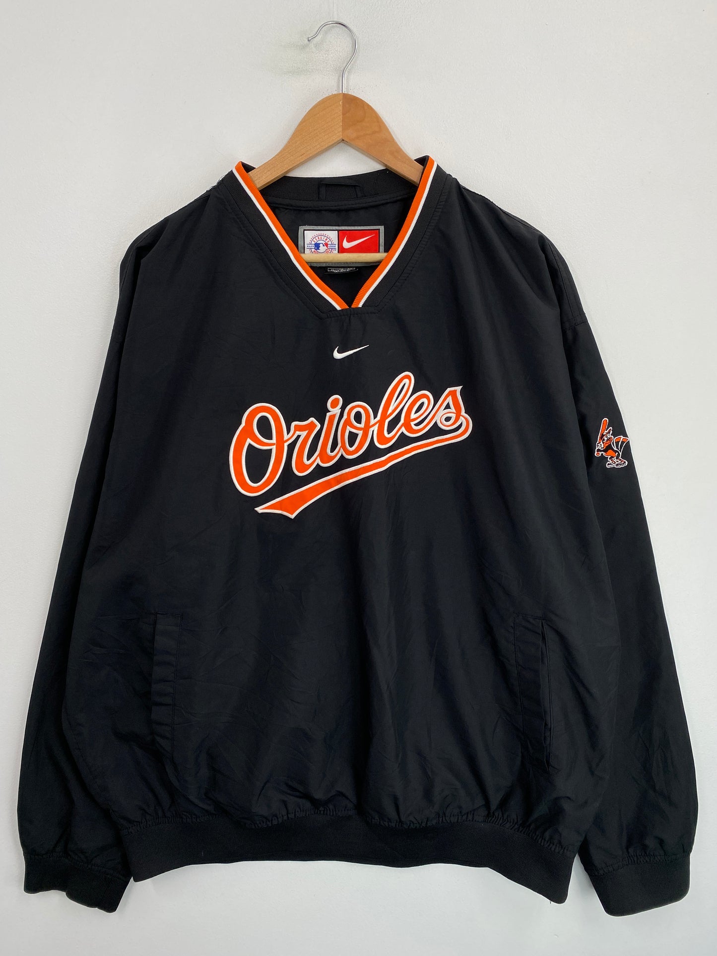 00' NIKE X BALTIMORE ORIOLES Size XL Vintage MLB Nylon Jacket / G6276N