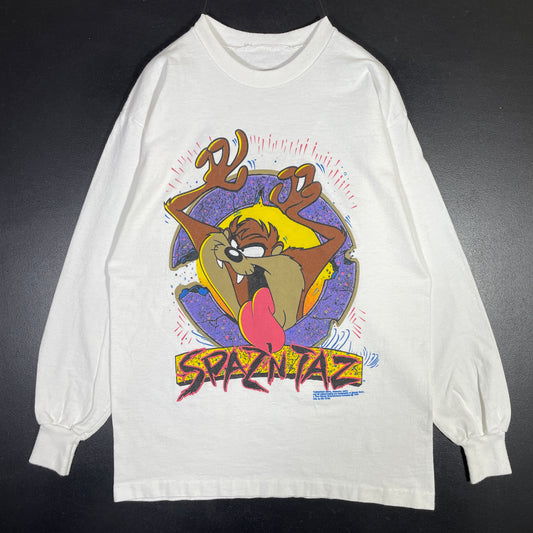 (Approx. Kids L) 1992 LOONEY TUNES TAZ Long Sleeve T-Shirt / A0697T