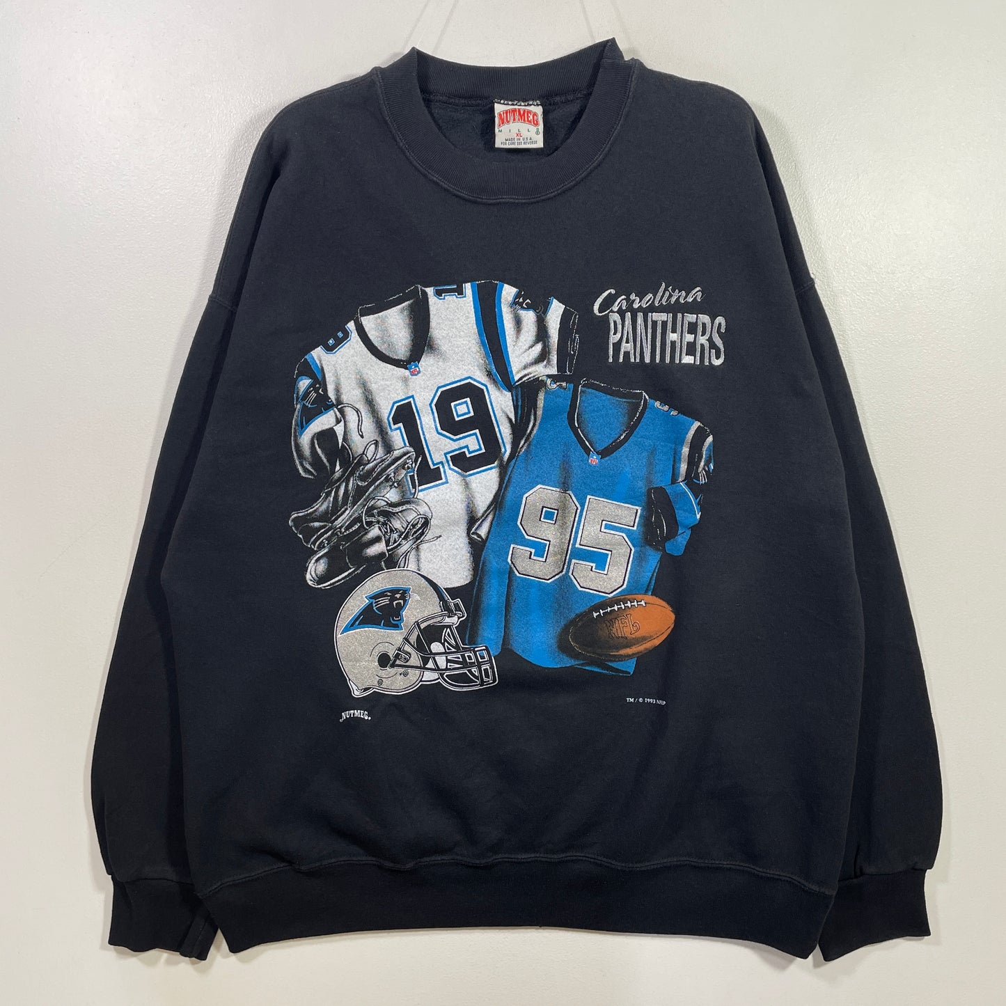 (XL) 1993 CAROLINA PANTHERS Vintage NFL Sweatshirt / A1009S