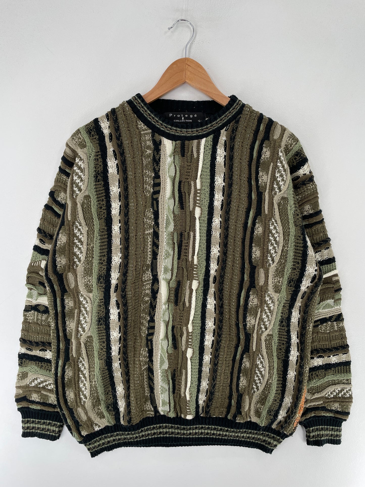 Vintage 3D COOGI-STYLE Made in USA Size L Acrylic Knit Sweater / F2875K