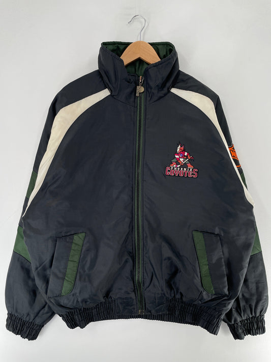 90’s PRO PLAYER x PHOENIX COYOTES  Size M NHL Padded Nylon Jacket / G4801J