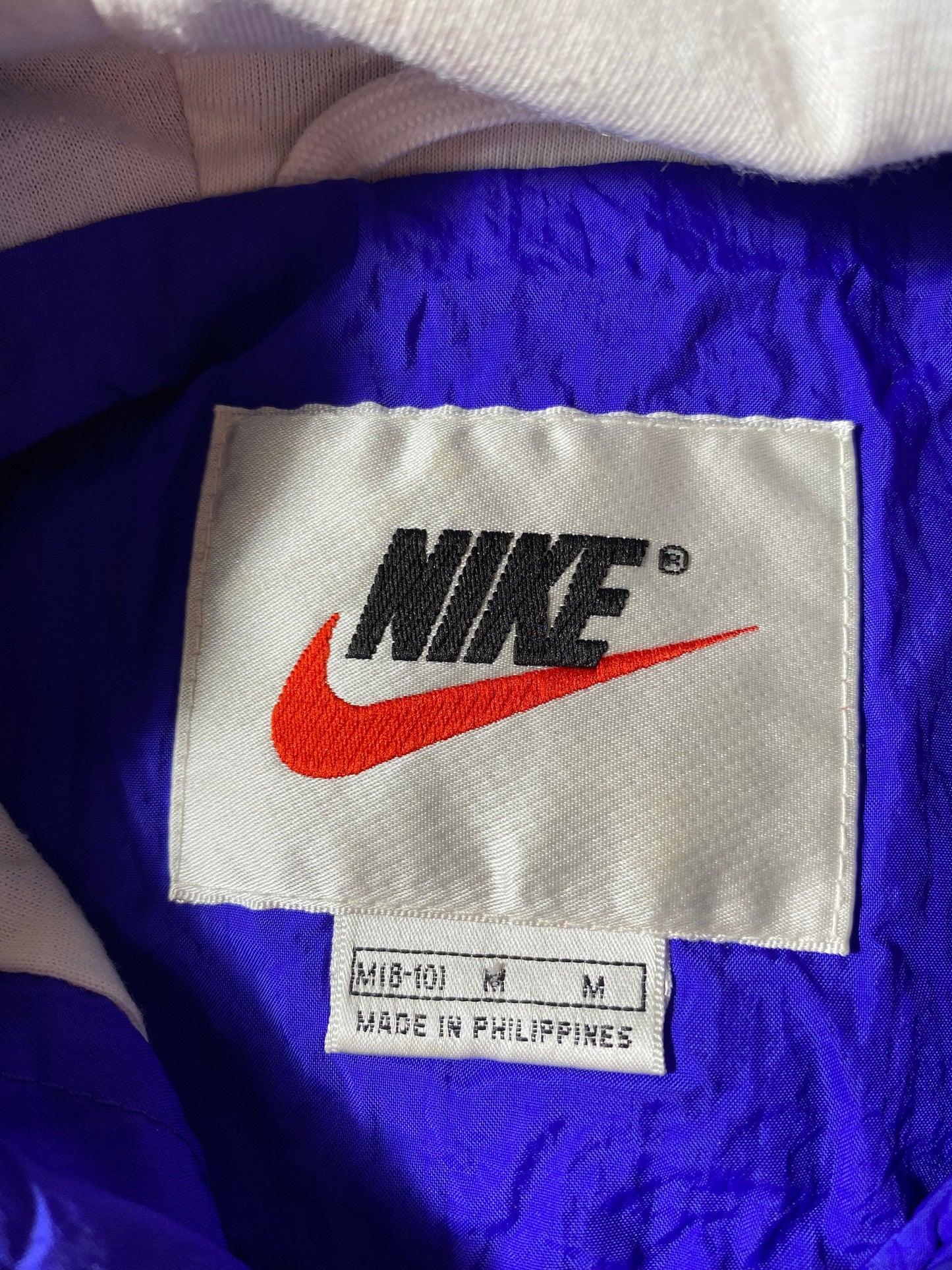 .90’s NIKE Size Ladies M Vintage Hoodie Nylon-Jacket / E8506N