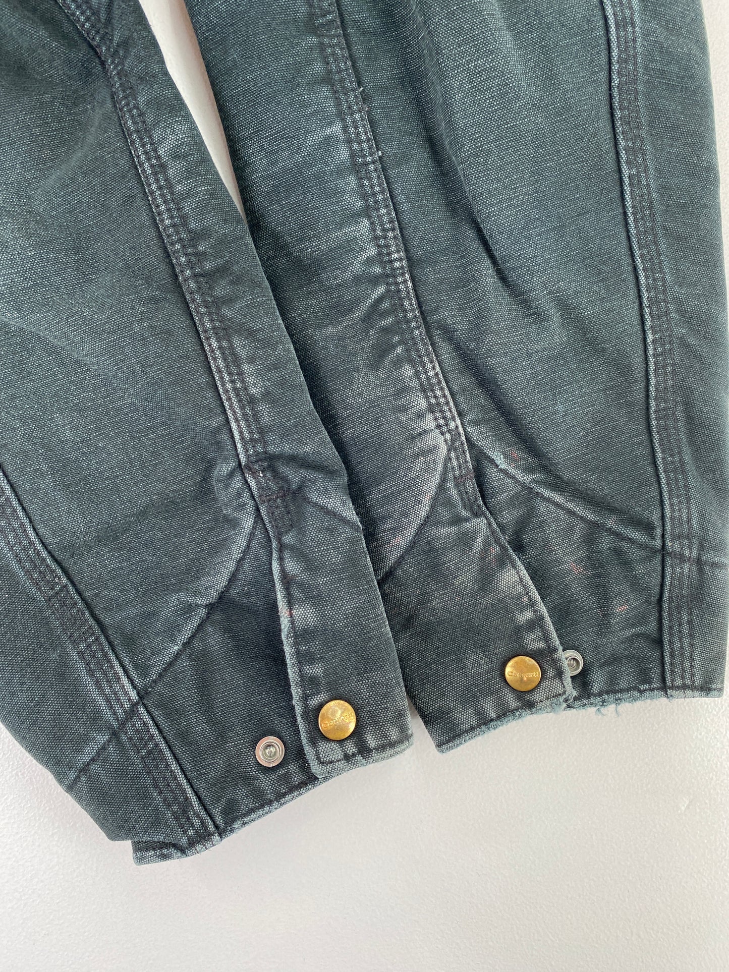 .90's CARHARTT DETROIT Broken zipper Made in USA Size L Vintage Duck Jacket / G1360J