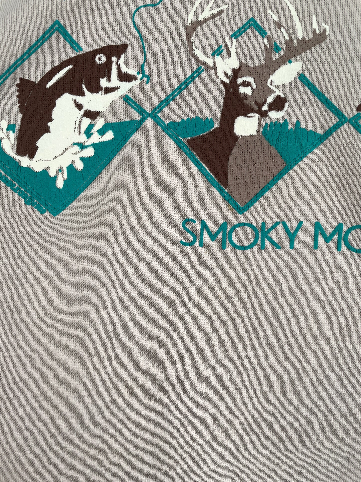 90's SMOKY MOUNTAINS Made in USA Size XL Vintage Animal Sweat-Shirt / G6201S