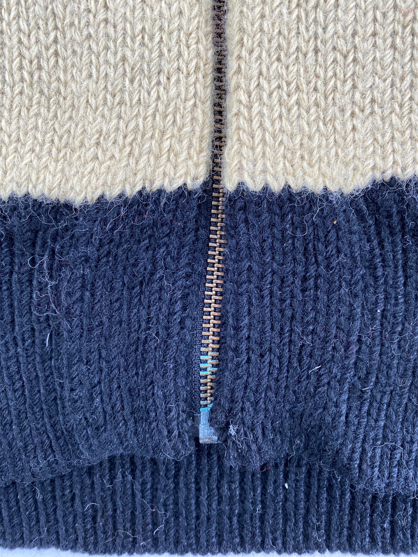 90’s POLO RALPH LAUREN Size XL Cotton Zip-Up Wool Knitwear / F8960K