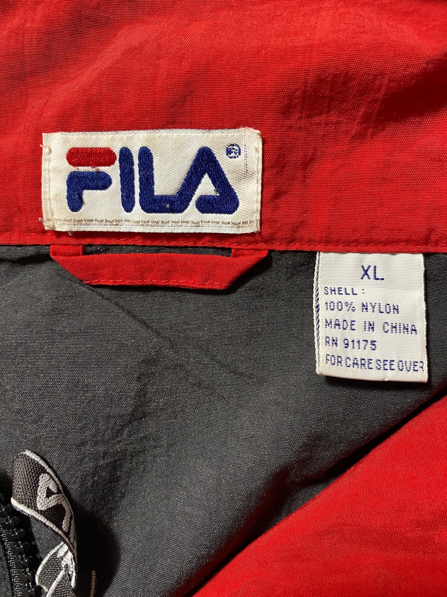 90’s FILA Size XL Half-zip Nylon Jacket / F8173N