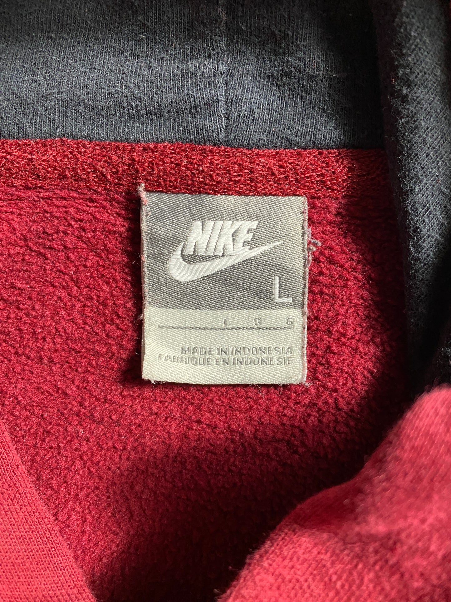 00' NIKE MINI SWOOSH Size L Vintage Hoodie Sweat-shirt / G5529S