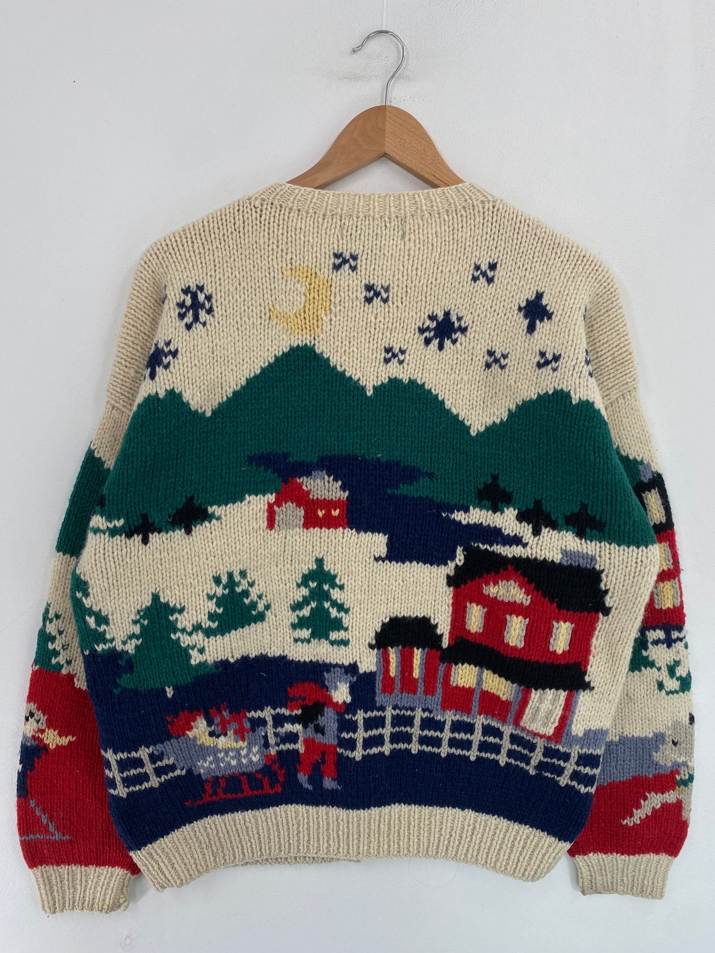1989 EDDIE BAUER Size L Vintage Wool Knitwear / G4950K