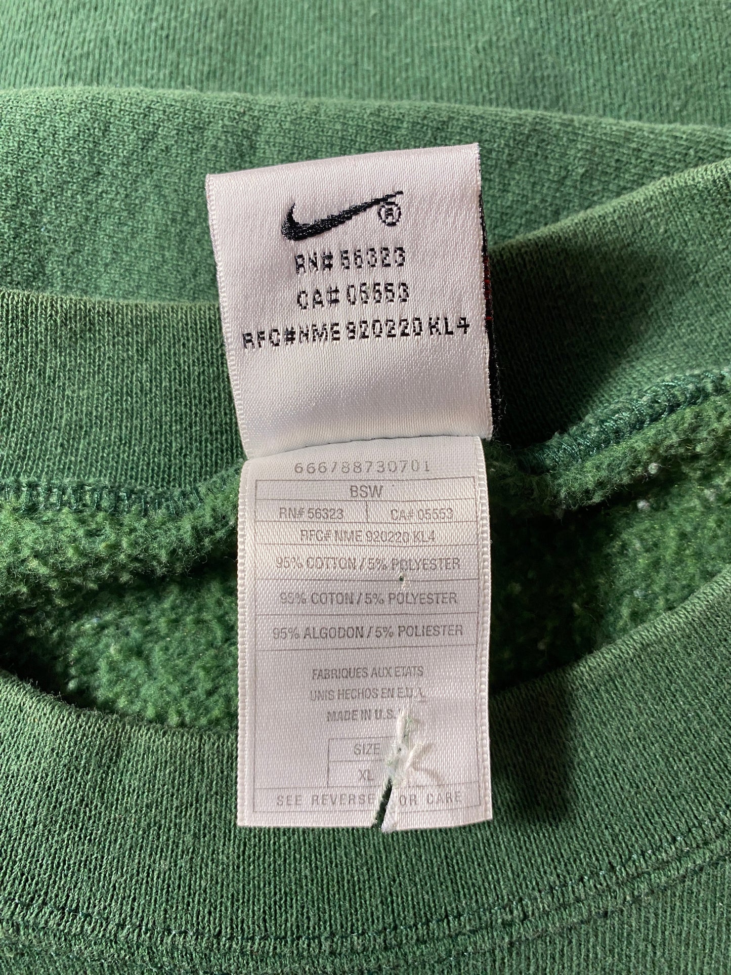 90's NIKE x PACKERS Size XL Vintage NFL Sweat-Shirt / G1926S