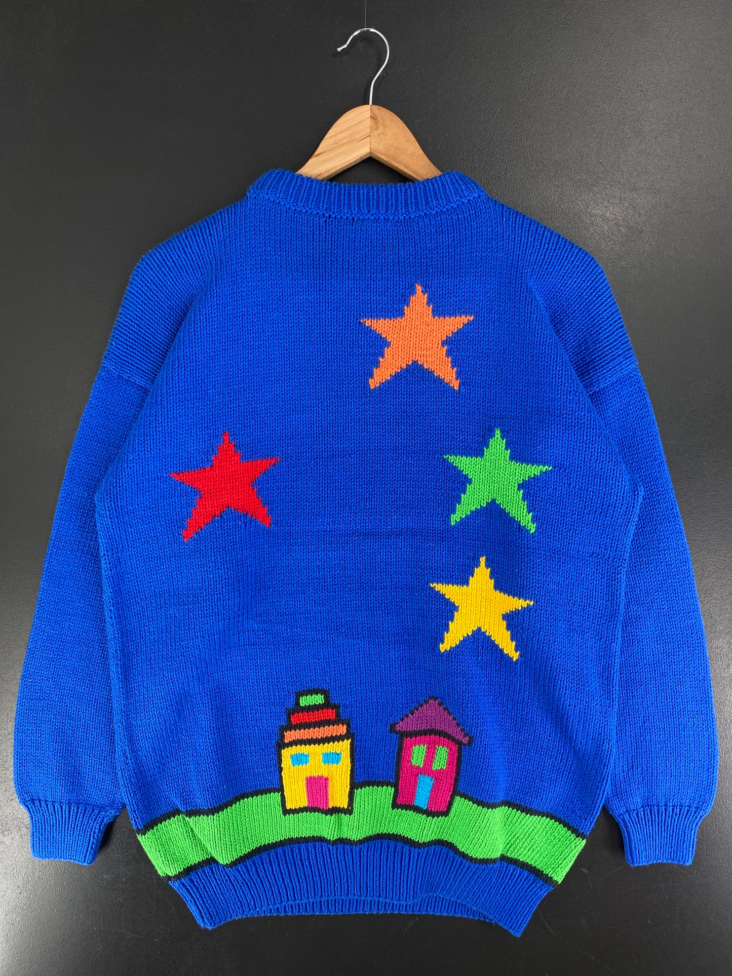 Vintage ANDINA COW Size L Cotton Knit Sweater / G4725K