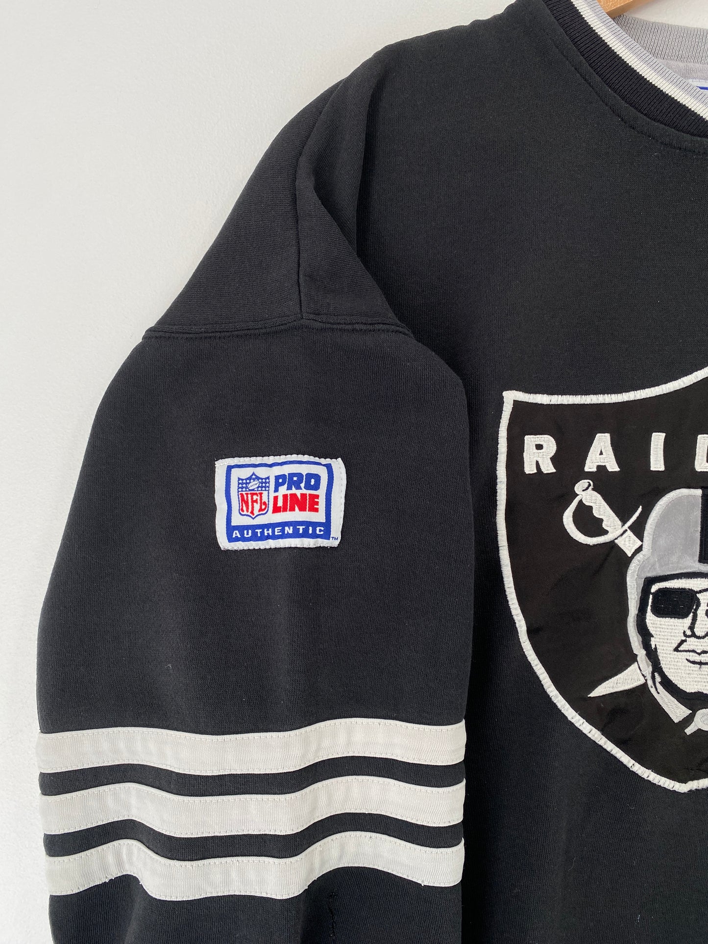 90’s RAIDERS x STARTER Size L Vintage NFL Sweat-Shirt / G739S
