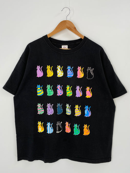 00’ CATS Size XL Vintage T-Shirts / G768S