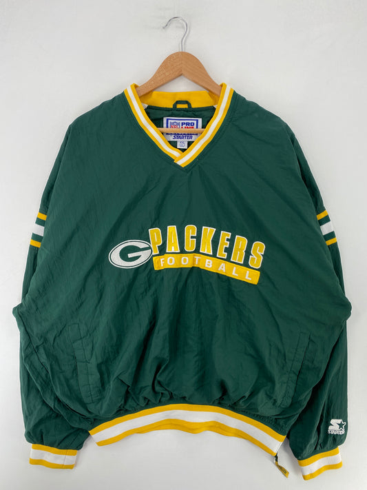 90’s STARTER x GREEN BAY PACKERS Size XXL NFL Nylon Jacket / G4324N