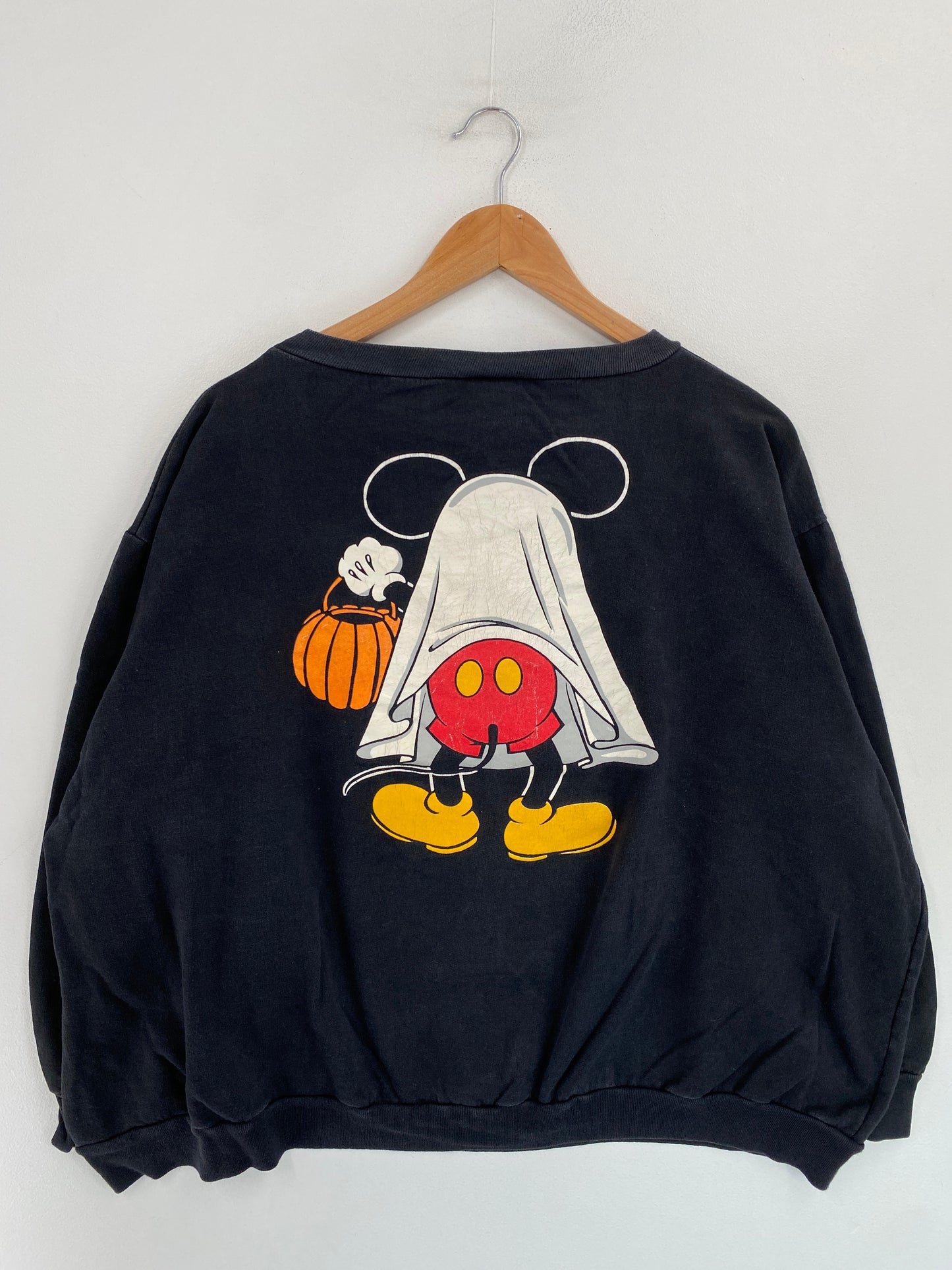 90's DISNEY MICKEY HALLOWEEN Made in USA Size Ladies XXXL Vintage Sweat-shirt / G3965S