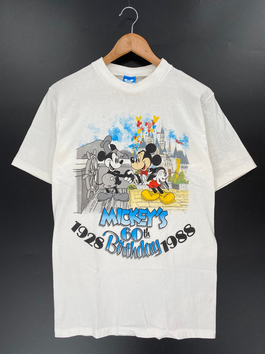 1988 DISNEY MICKEY Made in USA Size M Vintage T- Shirt / F895T