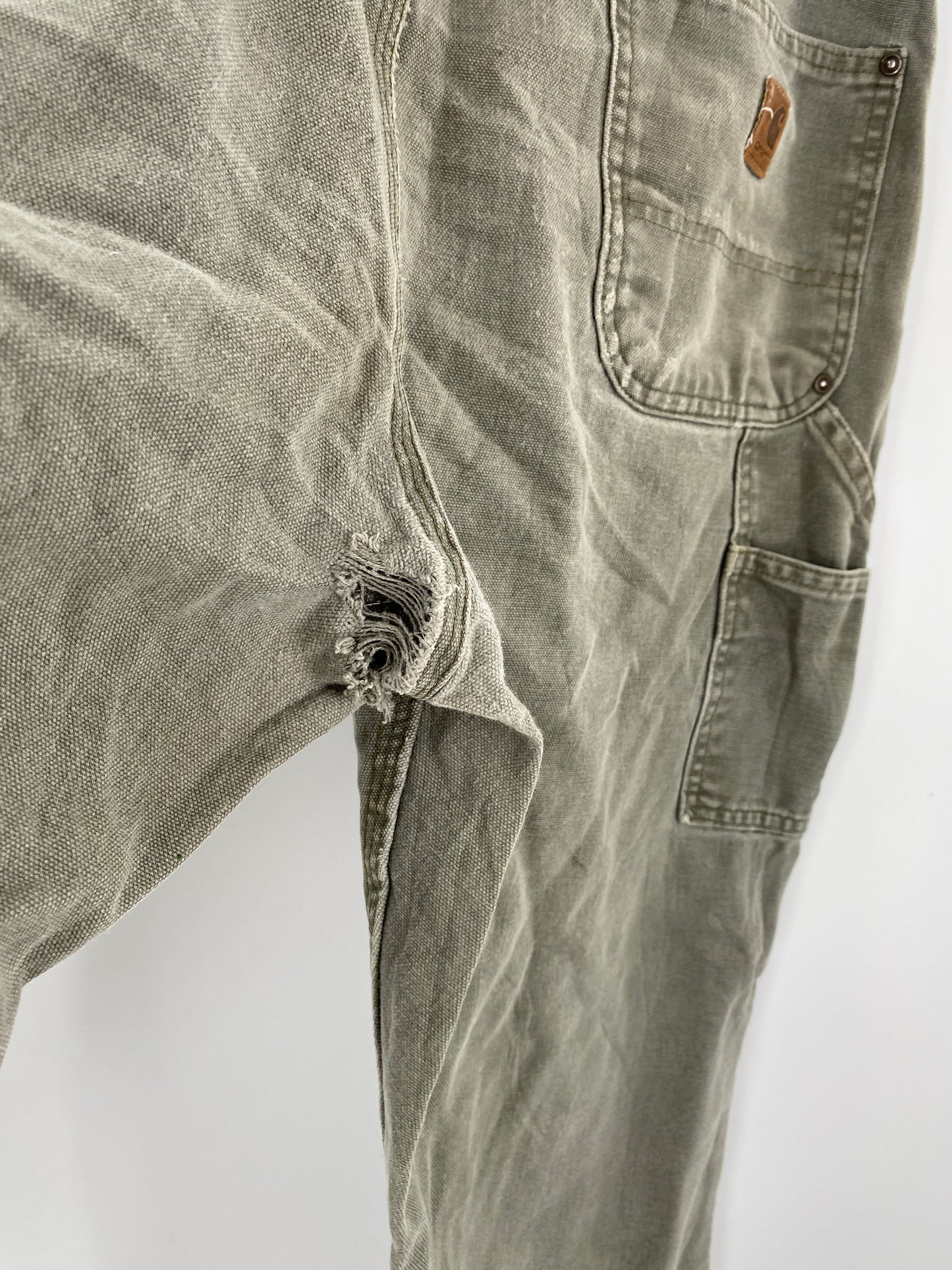 .Vintage CARHARTT Size W36 x L28 Double Knee Duck Pants / F7500P