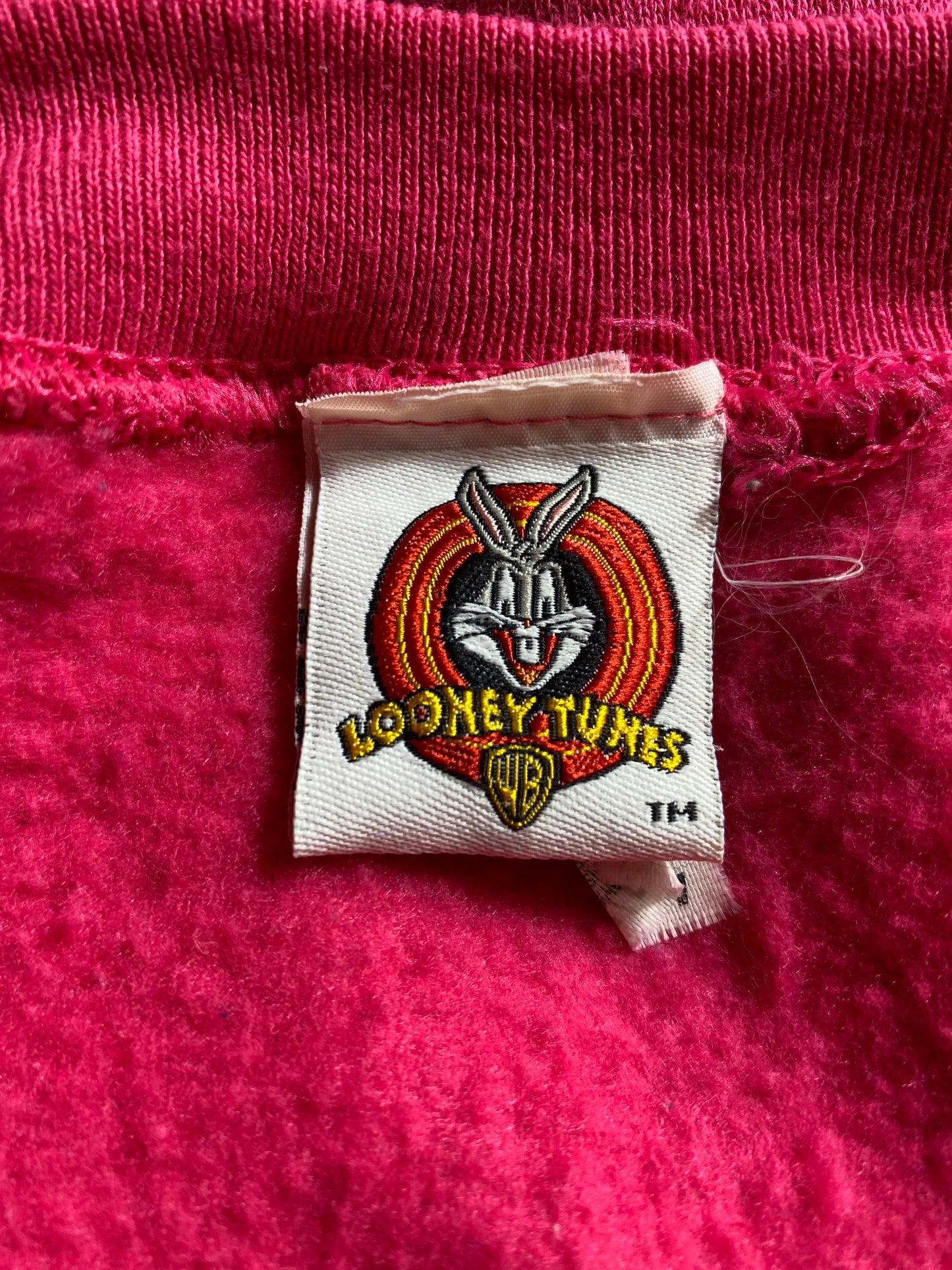 1997 LOONEY TUNES TWEETY Made in USA Size No tag (Approx.XXL) Vintage Sweat-Shirt / G5843S
