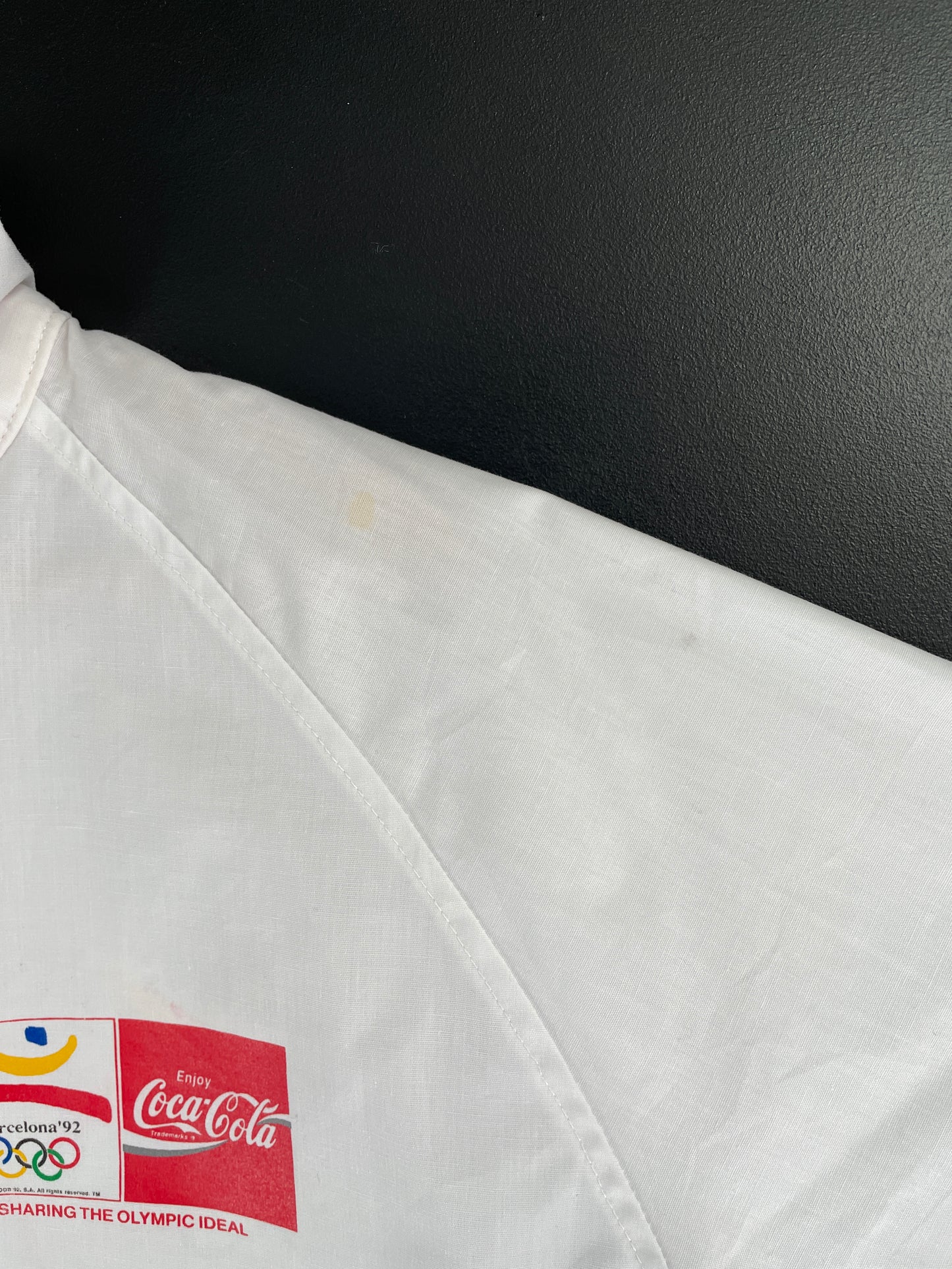 1988 COCA COLA x BARCELONA OLYMPIC Made in USA Size XL Vintage Nylon Jacket / F7763N