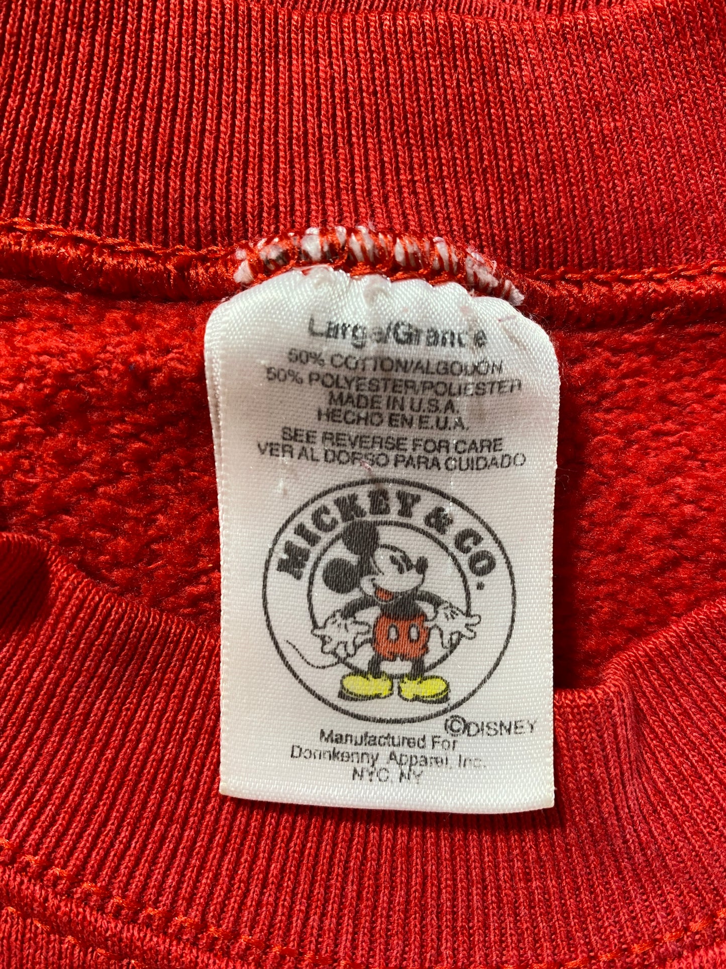 90's DISNEY MICKEY Made in USA Size Ladies L Vintage Sweat-Shirt / G1477S