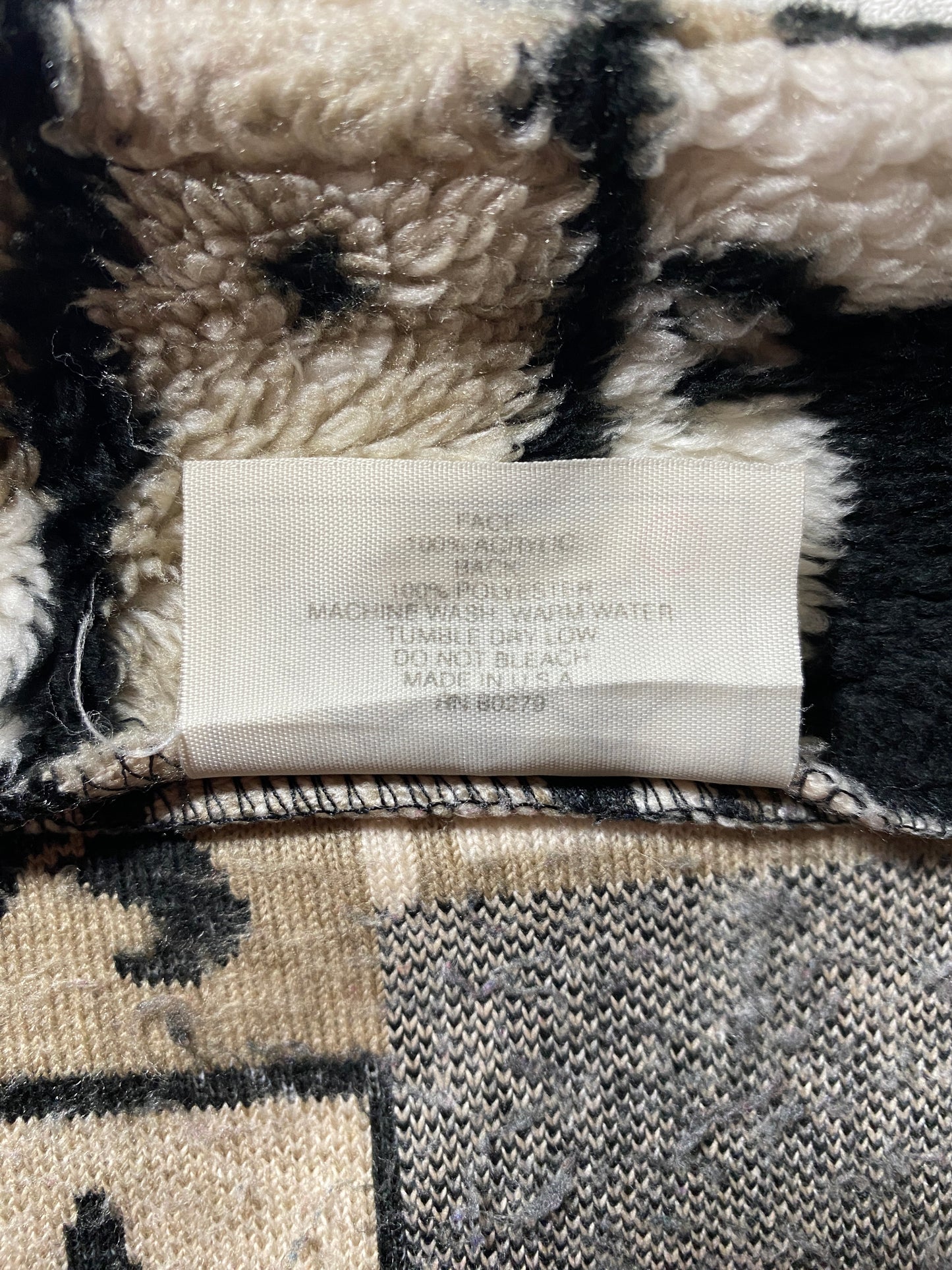 90's BLACK MOUNTAIN WOLVES Size L Vintage Fleece Jacket / G6115F