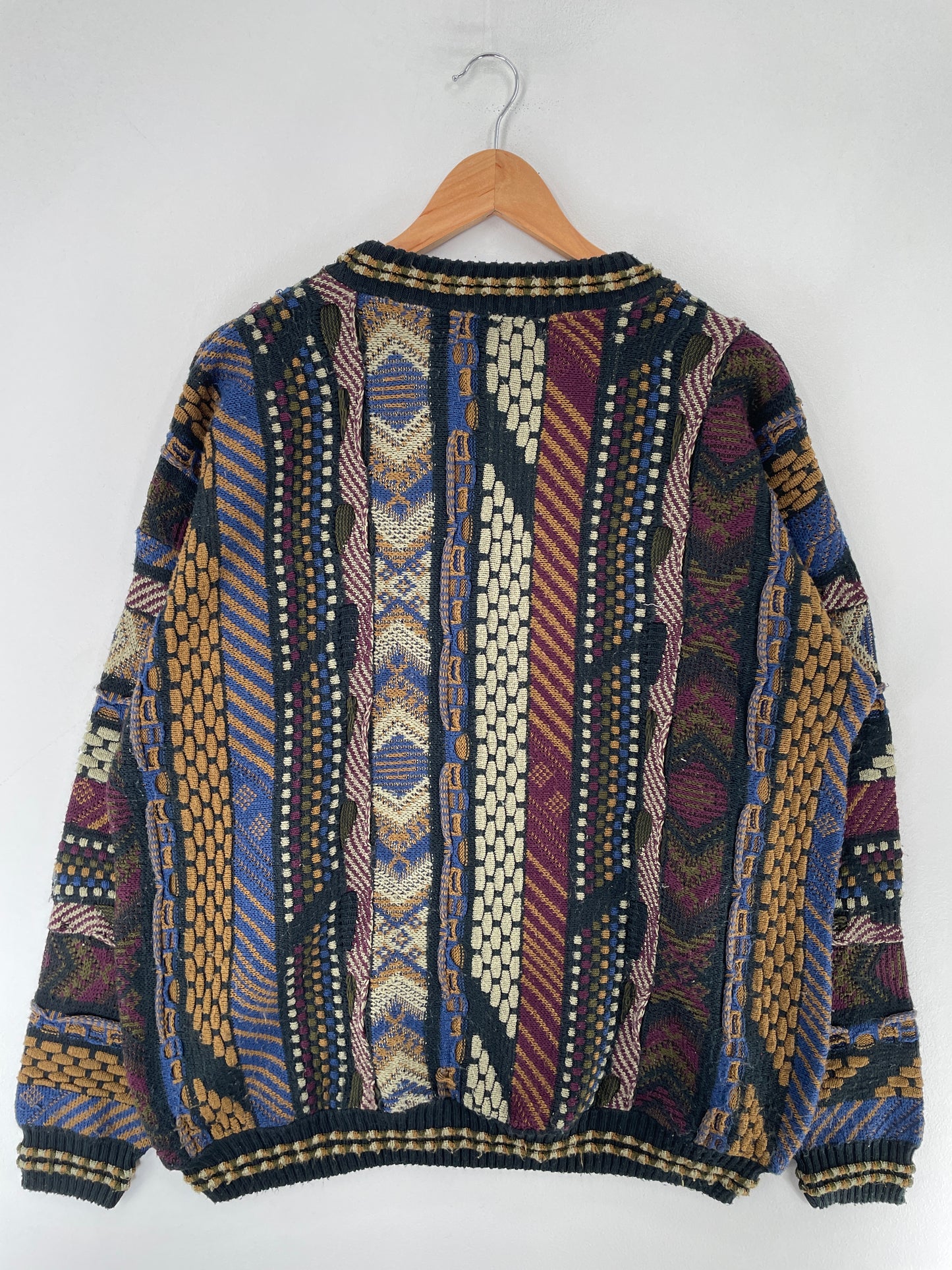 Vintage 3D COOGI-STYLE Made in USA Size XL Acrylic Knit Sweater / F2873K