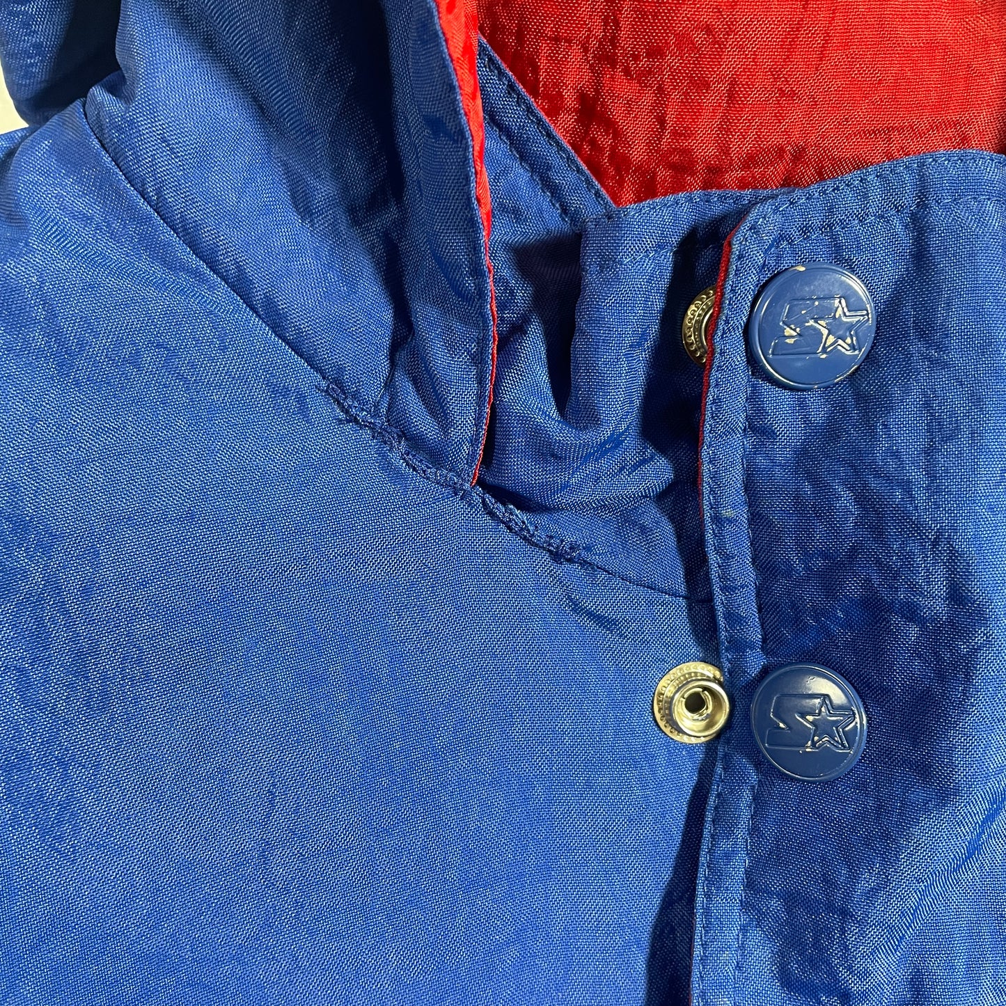 (M) 90's STARTER x NEW YORK GIANTS Vintage NFL Padded Nylon Jacket / A1366N
