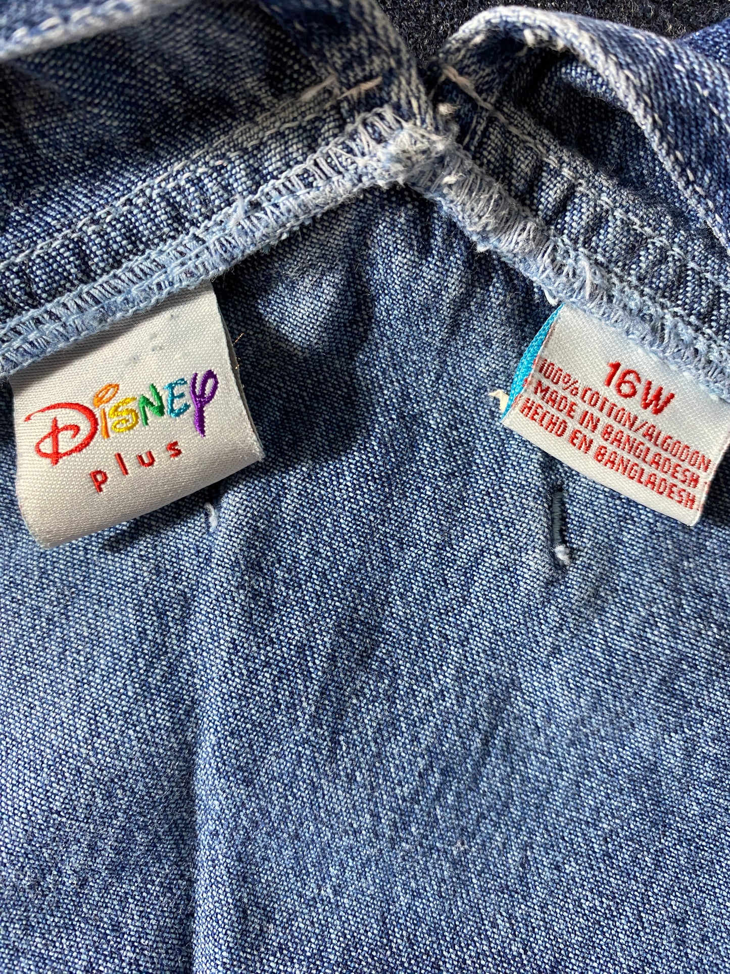 Vintage DISNEY POOH Size 16W Denim Overall / F2296P