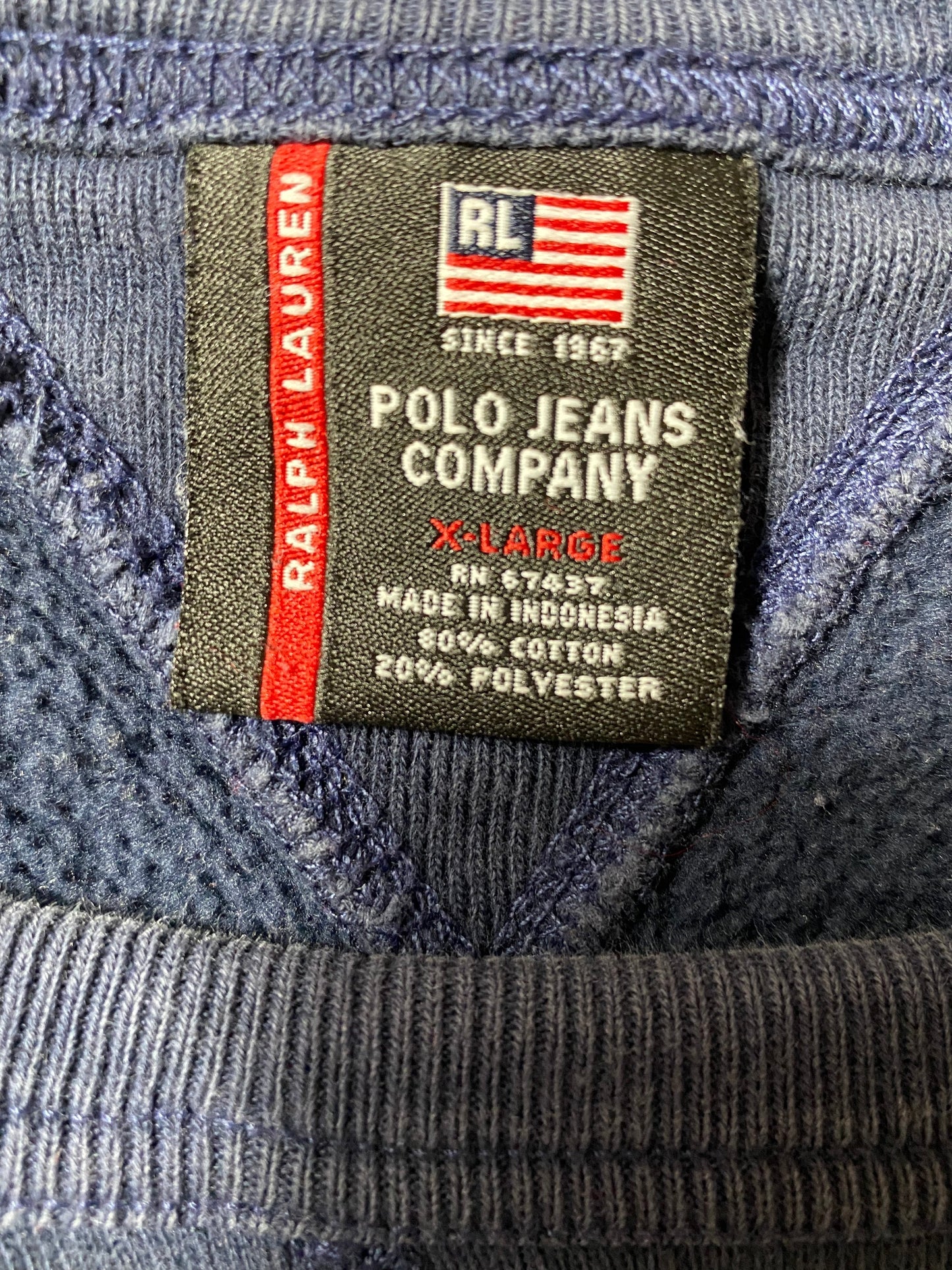 Vintage POLO JEANS RALPH LAUREN Size XL Sweat-Shirt / G4240S
