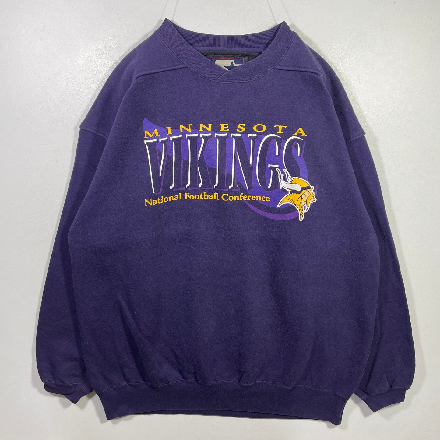 (XL) 90's STARTER X VIKINGS Vintage NFL Sweatshirt / A0987S