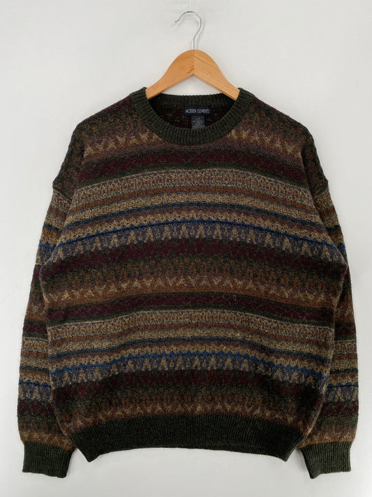 Vintage MODERN ELEMENTS  Size L Acrylic Knit Sweater / F8831K