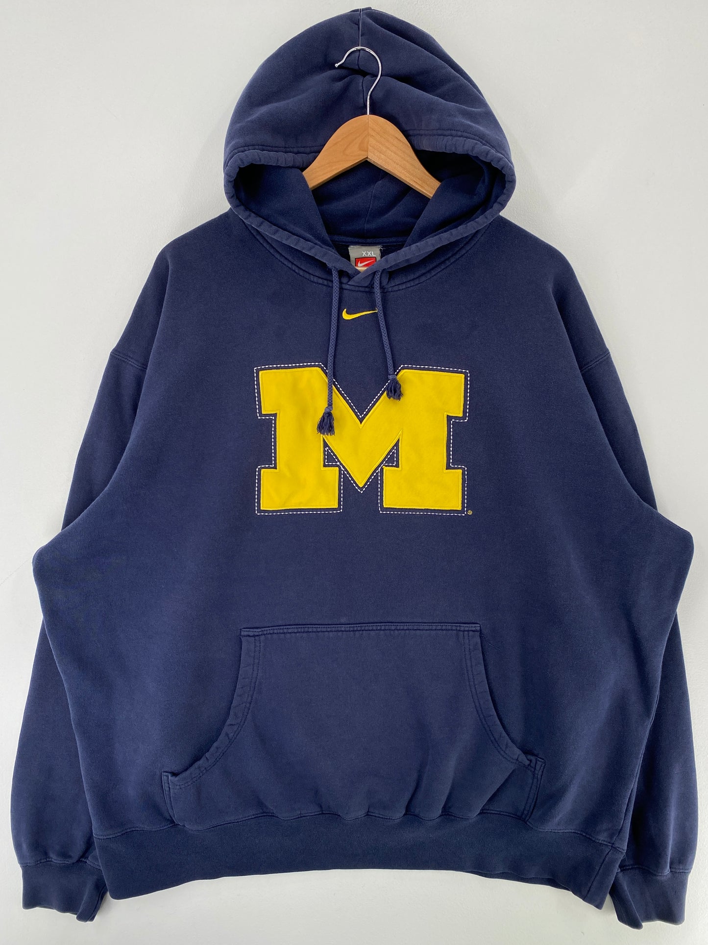 00' NIKE x MICHIGAN Size XXL Vintage College Hoodie Sweat Shirt / G504S