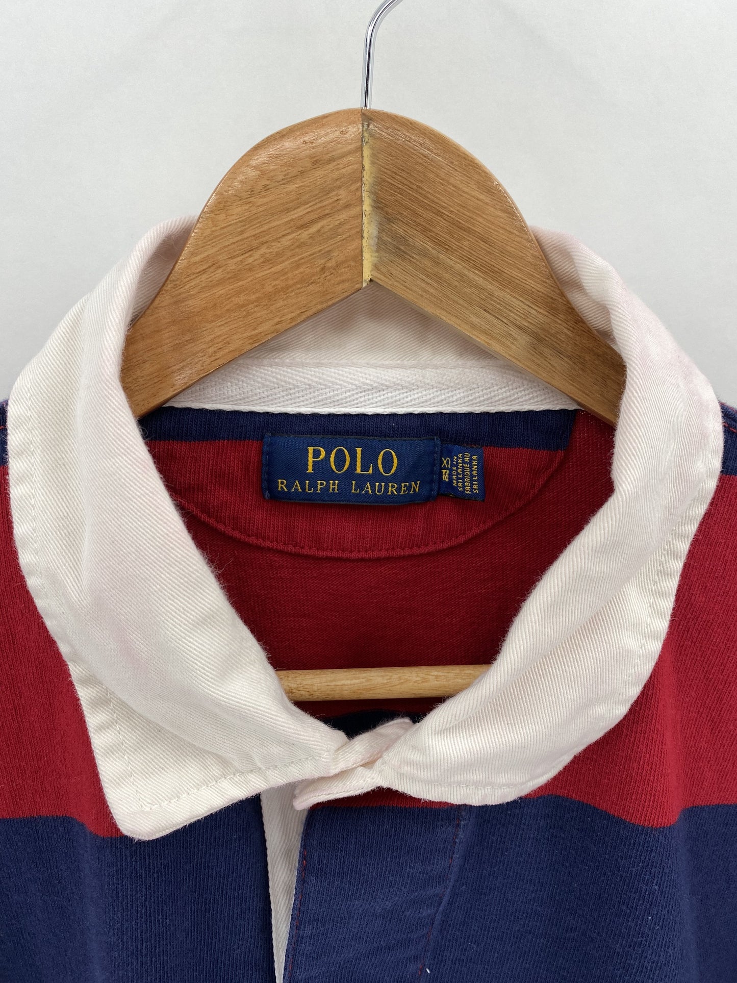 00’ POLO RALPH LAUREN Size XXL Vintage Rugby-Shirt / F9978R