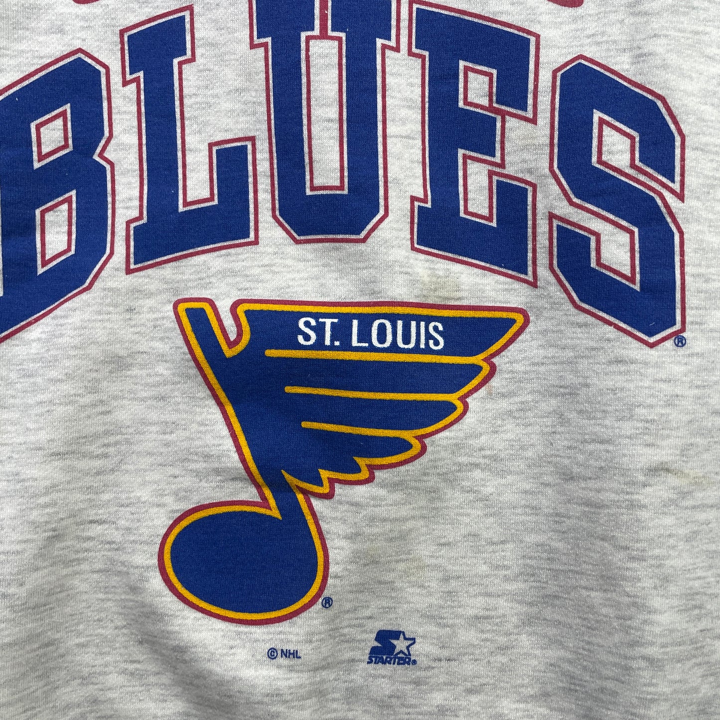 (XL) 90's STARTER X ST.LOUIS BLUES Vintage NHL Sweatshirt / A0982S