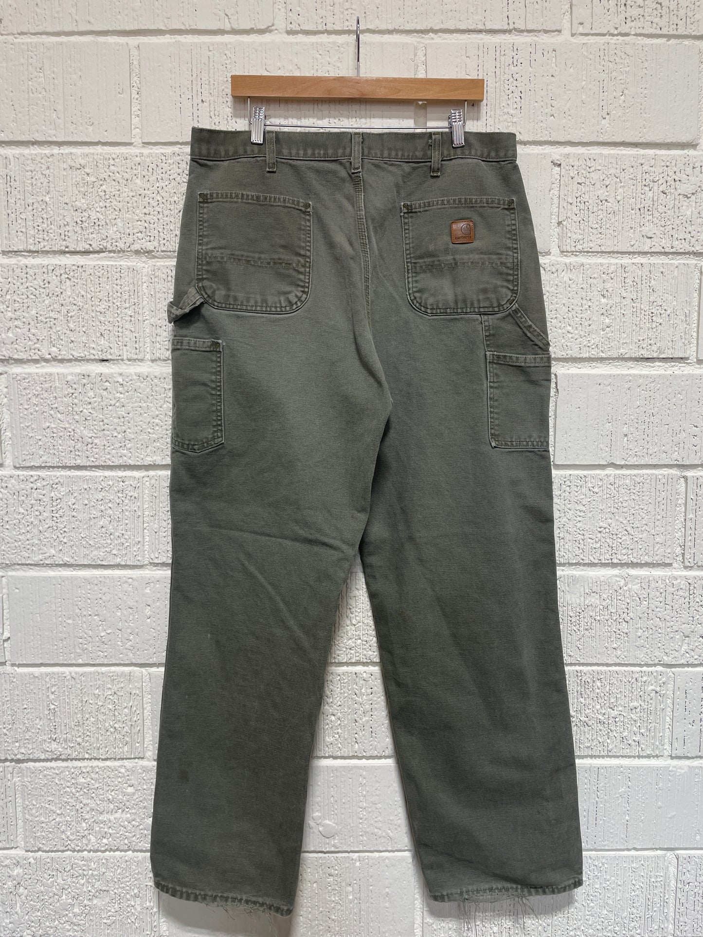 (W37xL32) Vintage CARHARTT Distressed Style Duck Pants / A1162P