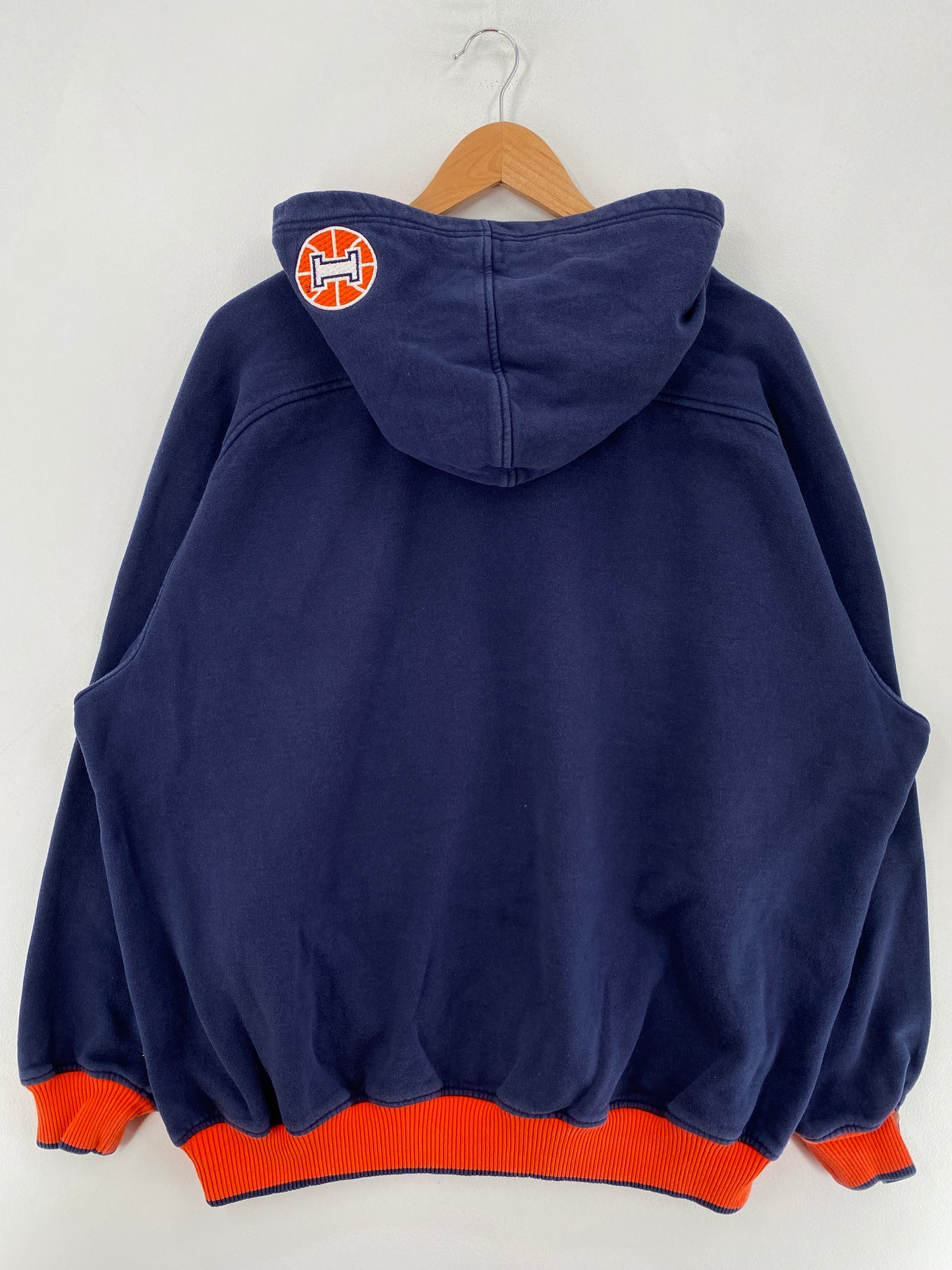 00' NIKE x ILLINOIS Size XL Vintage College Hoodie Sweat-Shirt / G5557S